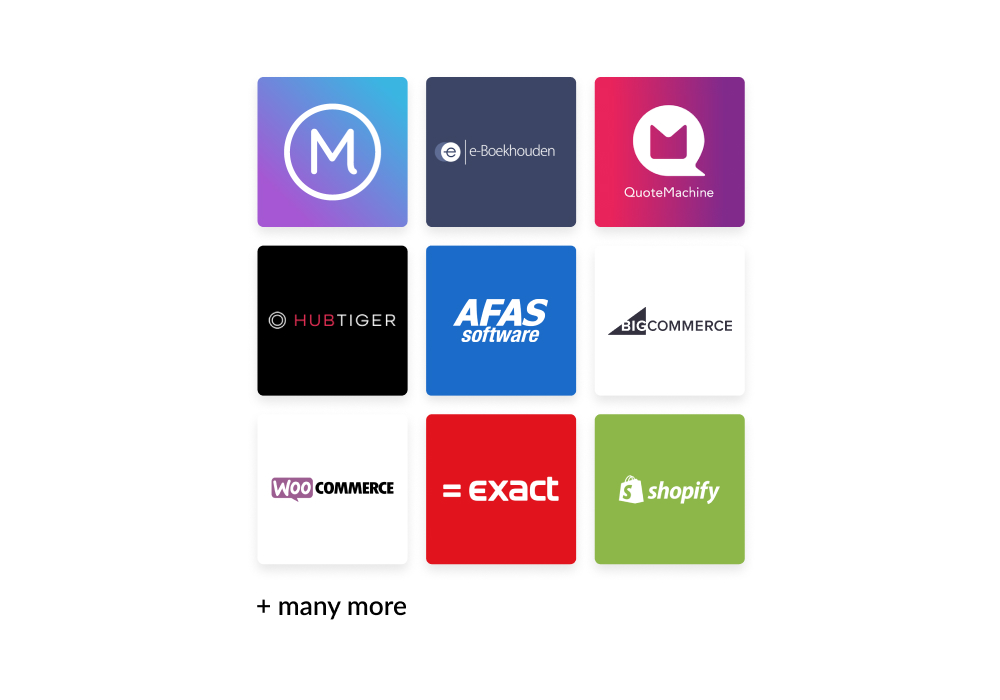 Logos de certaines applications avec lesquelles Lightspeed s'intègre